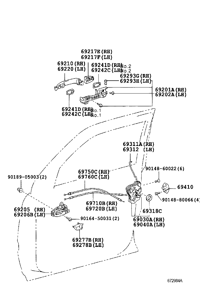  4RUNNER |  FRONT DOOR LOCK HANDLE