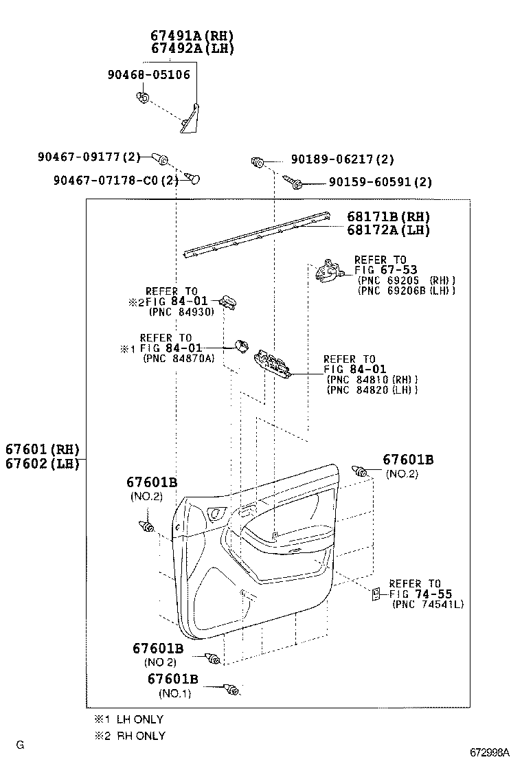  4RUNNER |  FRONT DOOR PANEL GLASS