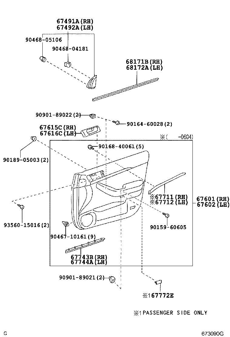  AVENSIS |  FRONT DOOR PANEL GLASS