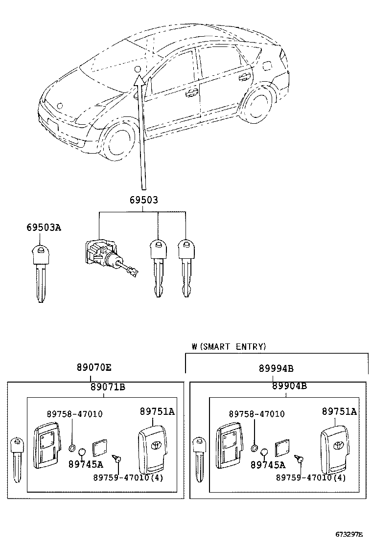  PRIUS |  LOCK CYLINDER SET