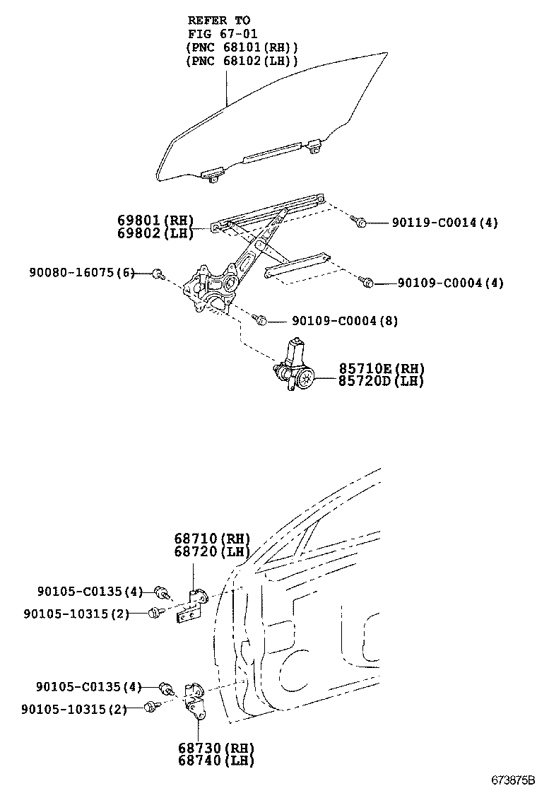  CROWN CHINA |  FRONT DOOR WINDOW REGULATOR HINGE