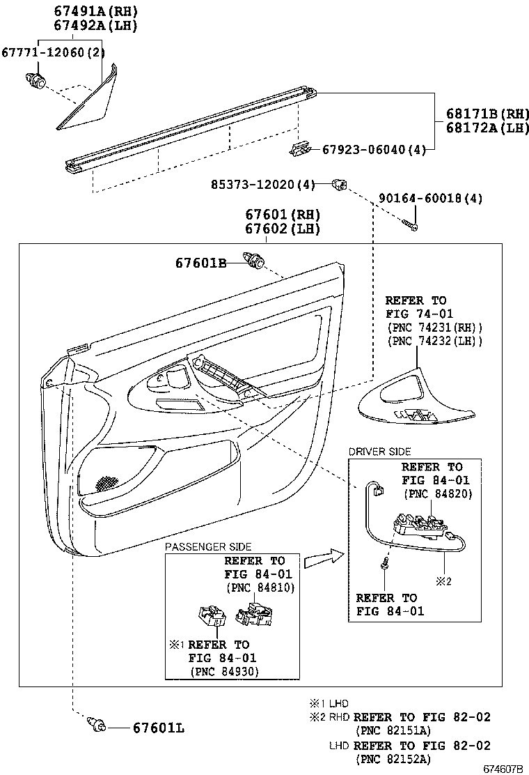 CAMRY AURION HV ARL |  FRONT DOOR PANEL GLASS