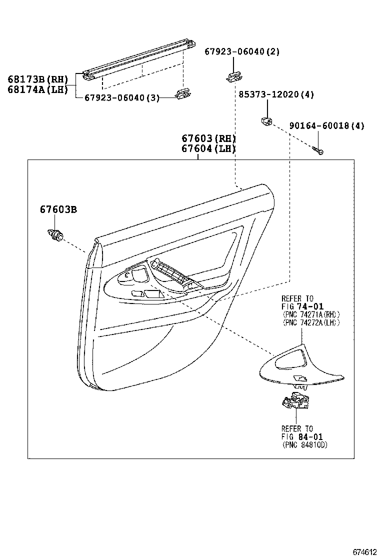  CAMRY AURION HV ARL |  REAR DOOR PANEL GLASS