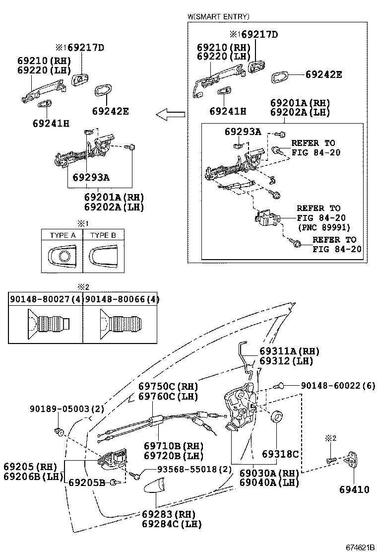 CAMRY AURION HV ARL |  FRONT DOOR LOCK HANDLE