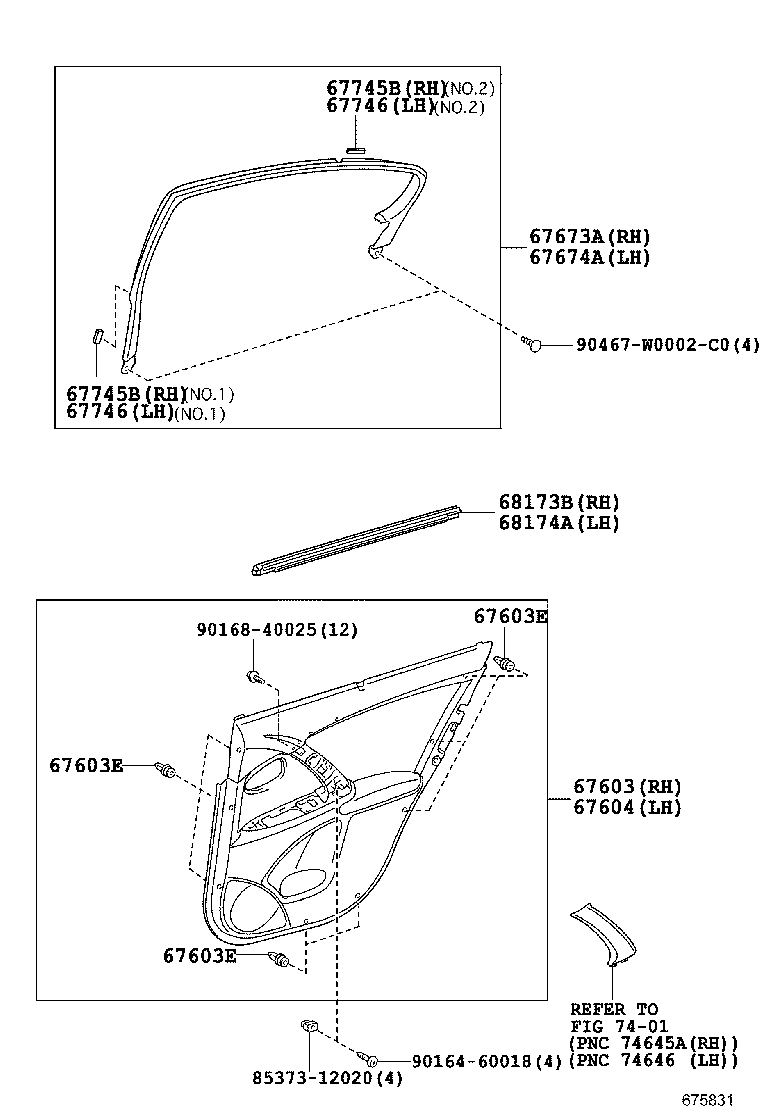  AVENSIS |  REAR DOOR PANEL GLASS