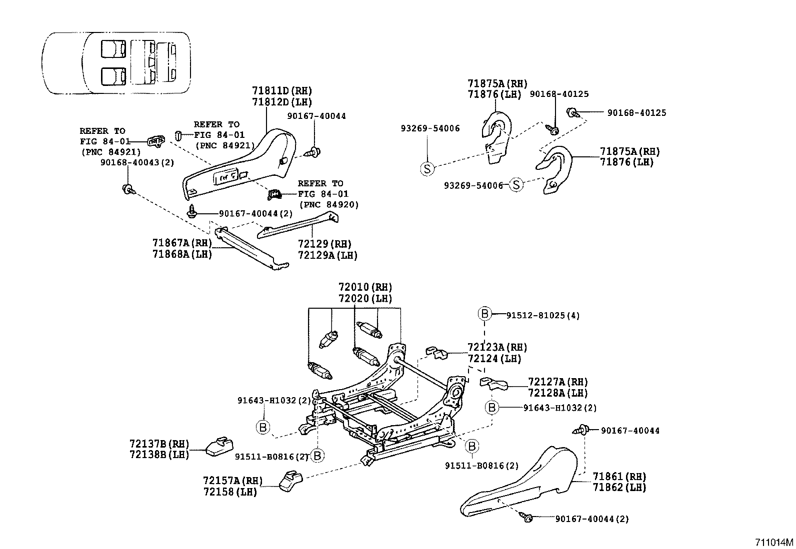  LAND CRUISER 100 105 |  SEAT SEAT TRACK