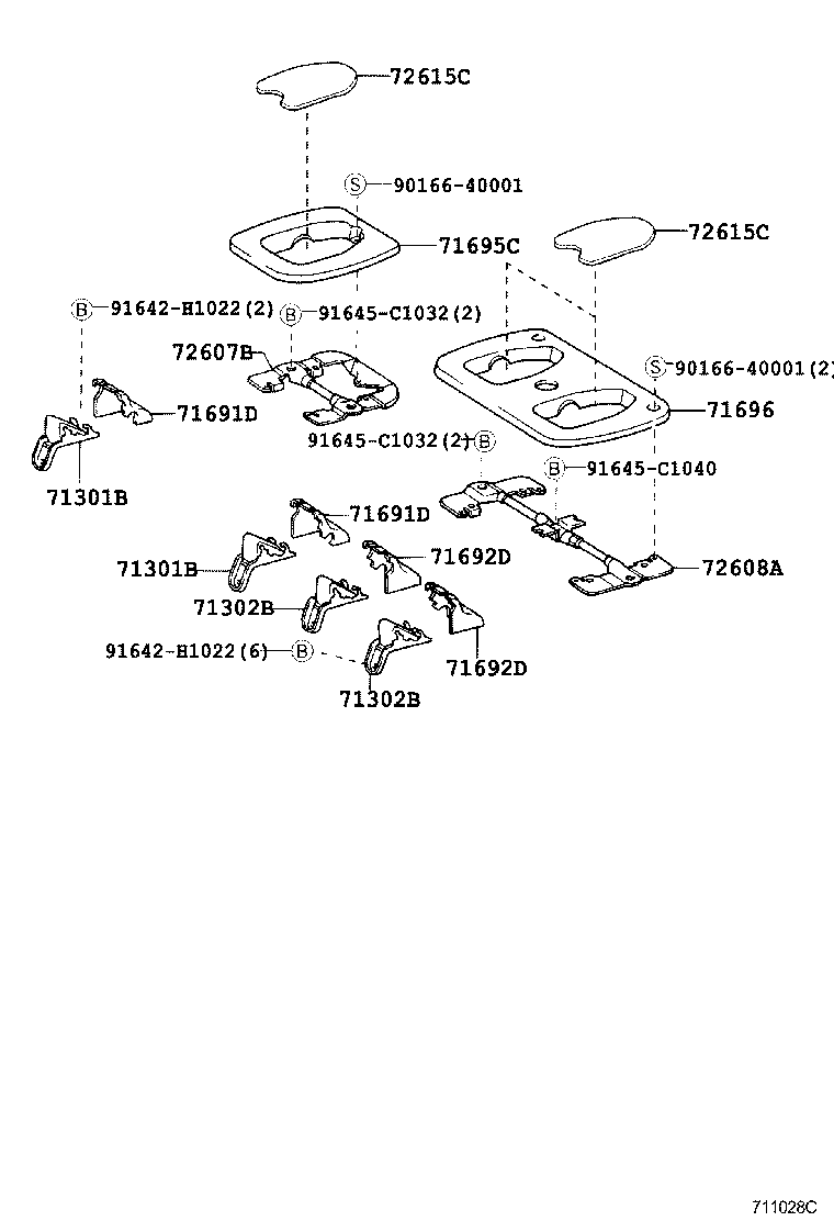  LAND CRUISER 100 105 |  SEAT SEAT TRACK