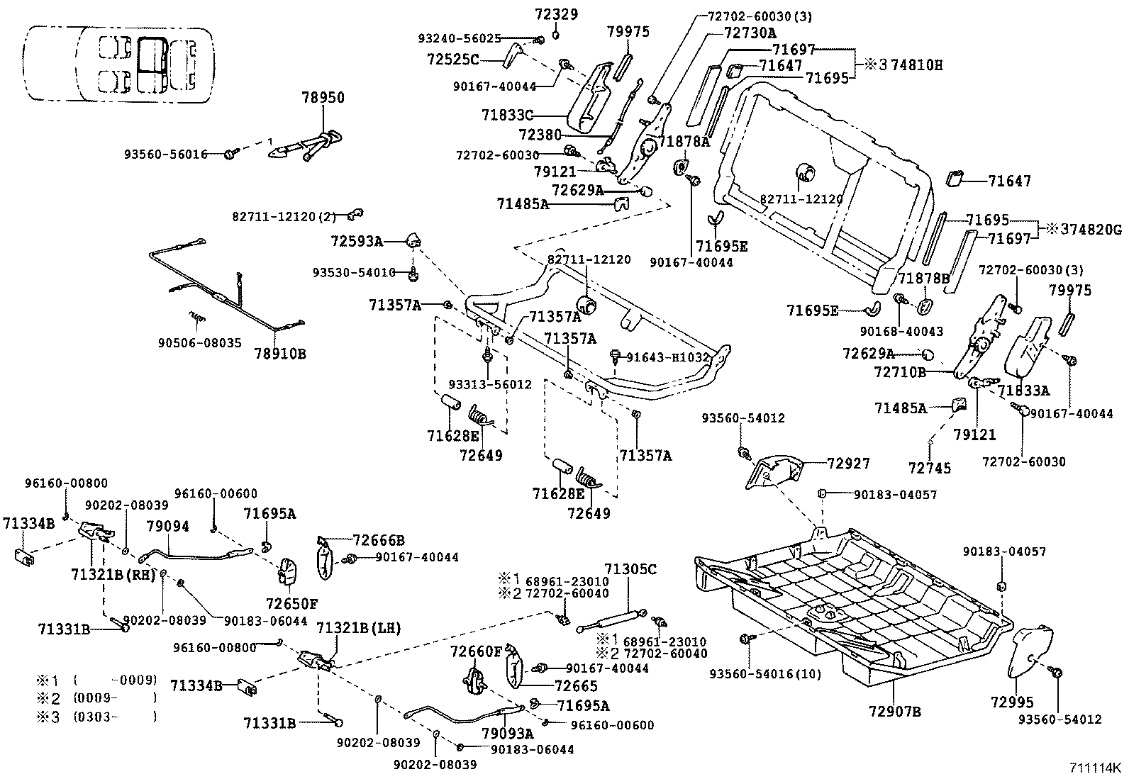  LAND CRUISER 100 105 |  SEAT SEAT TRACK