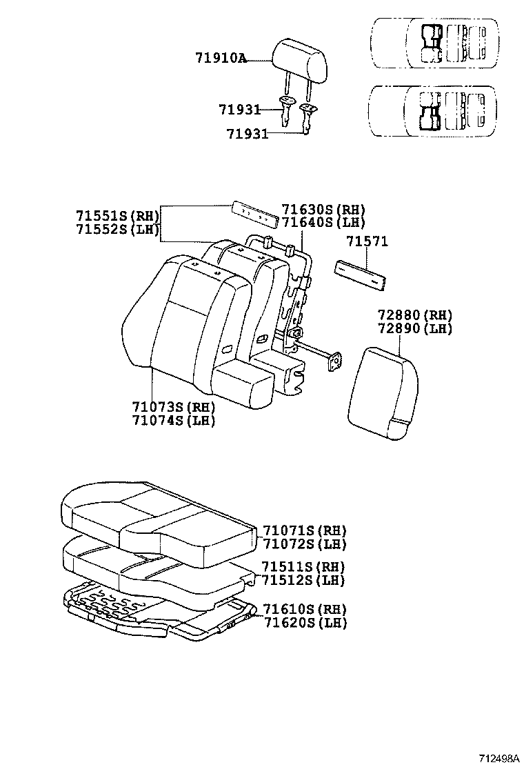  LAND CRUISER 100 105 |  SEAT SEAT TRACK