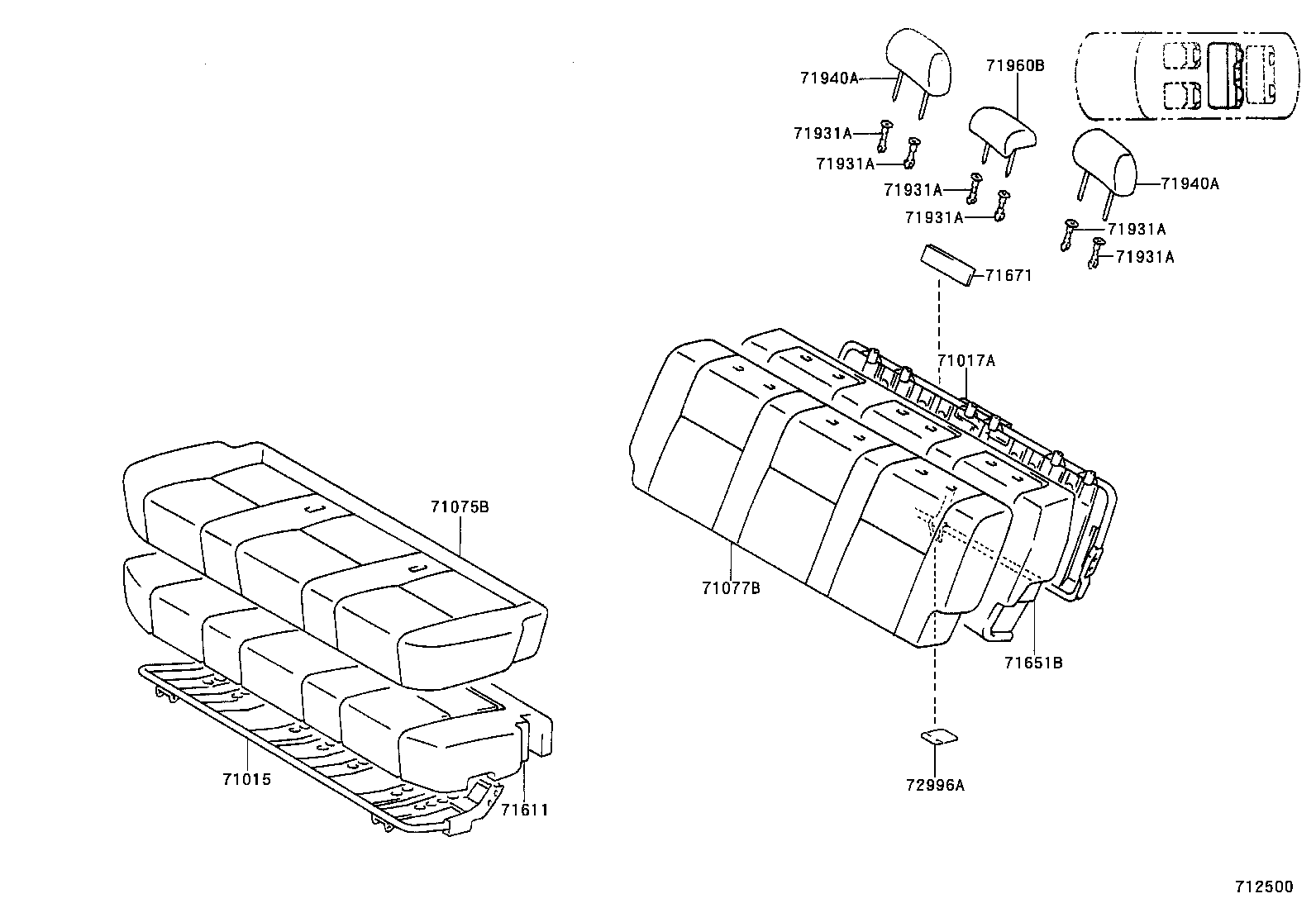  LAND CRUISER 100 105 |  SEAT SEAT TRACK