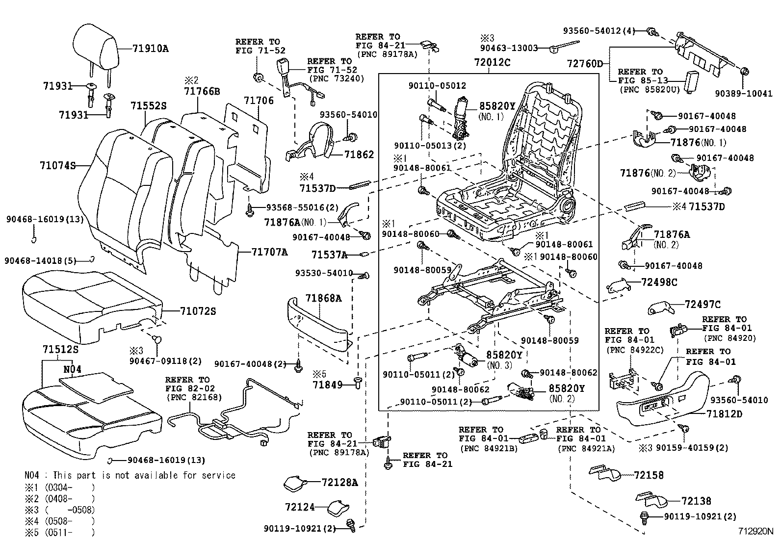  4RUNNER |  SEAT SEAT TRACK
