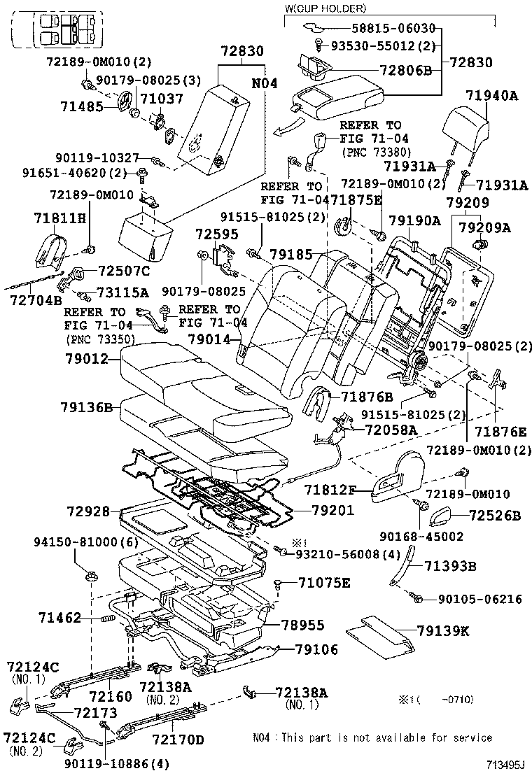  WISH |  REAR SEAT SEAT TRACK