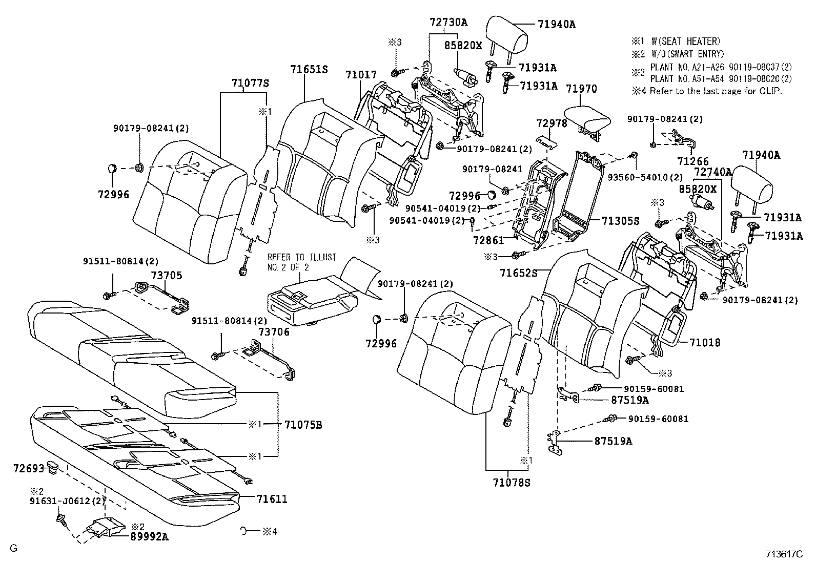  CROWN |  REAR SEAT SEAT TRACK