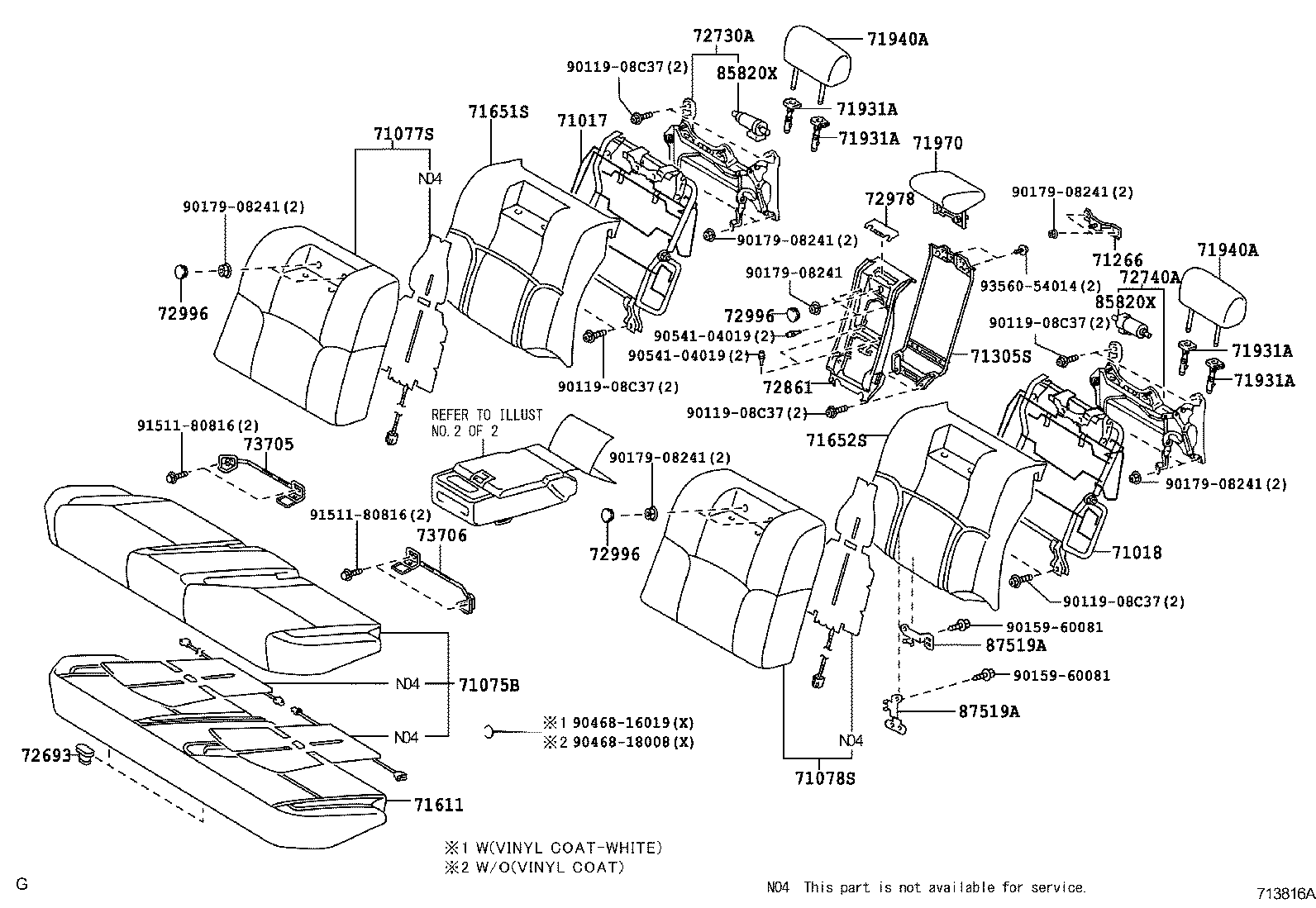  CROWN CHINA |  REAR SEAT SEAT TRACK