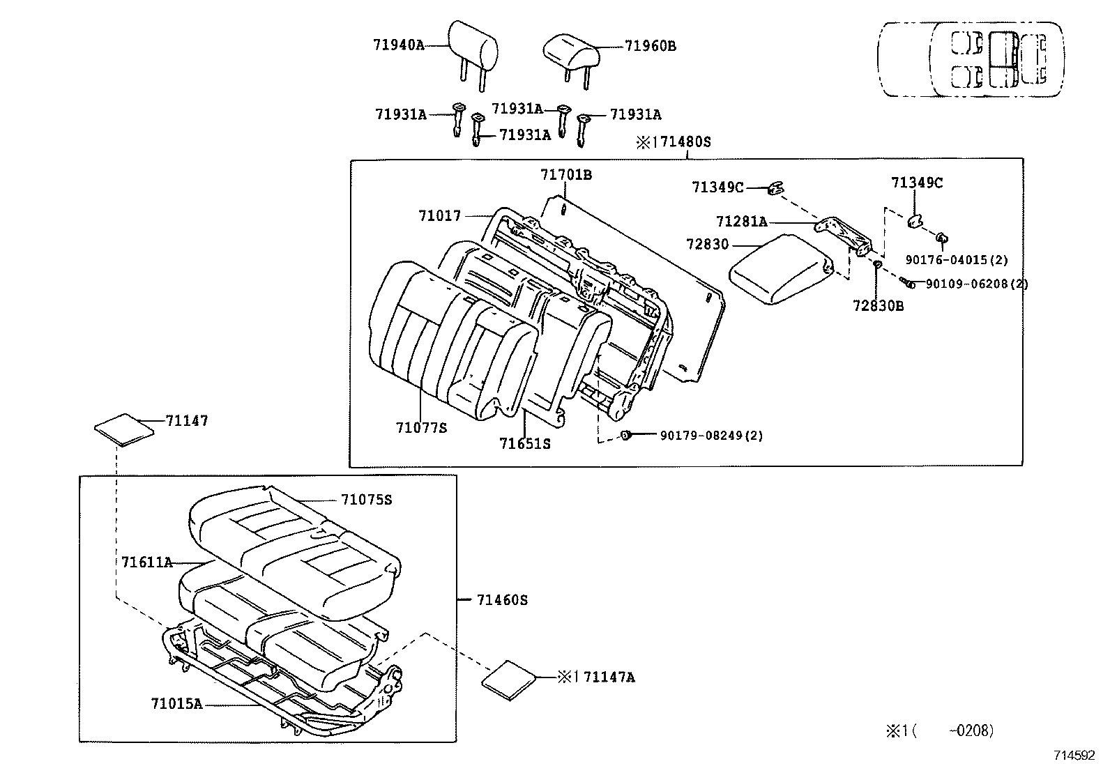  LAND CRUISER 100 105 |  SEAT SEAT TRACK