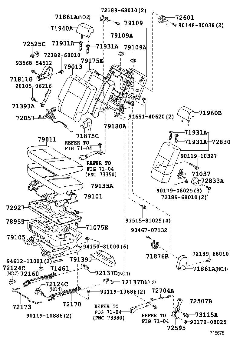  WISH |  REAR SEAT SEAT TRACK
