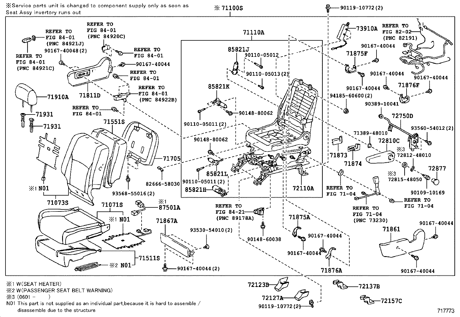  RX300 330 350 |  FRONT SEAT SEAT TRACK