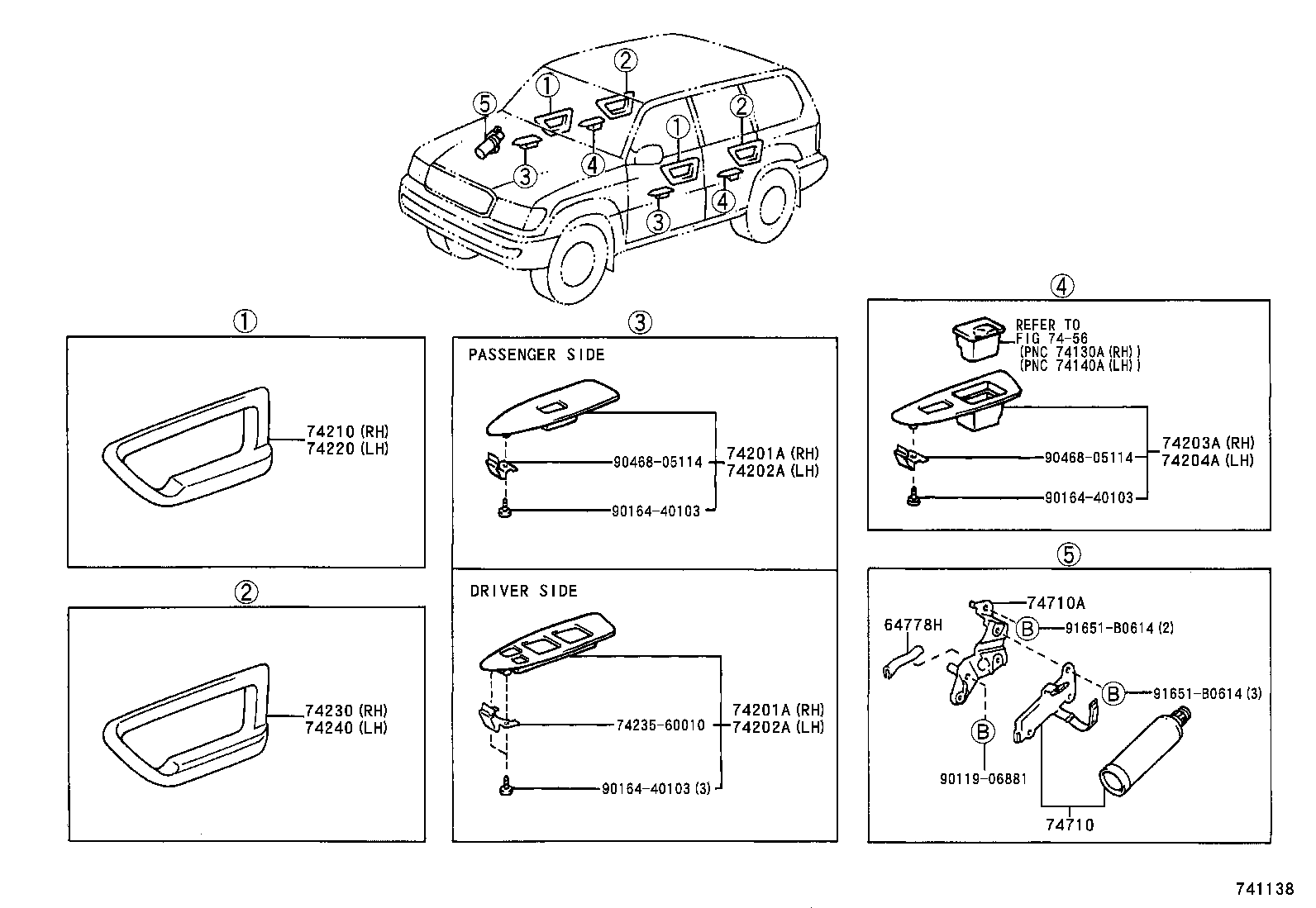  LAND CRUISER 100 105 |  ARMREST VISOR