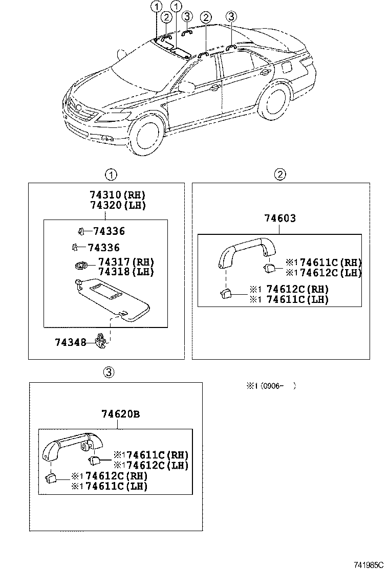  CAMRY AURION HV ARL |  ARMREST VISOR