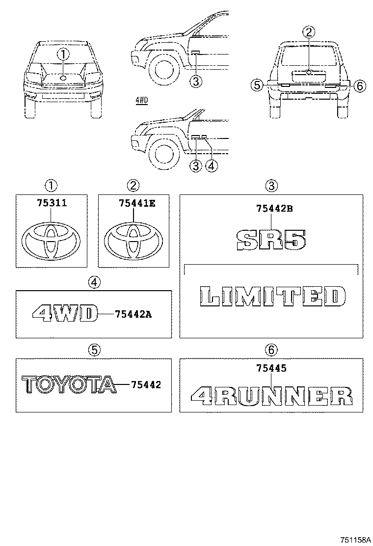  4RUNNER |  EMBLEM NAME PLATE