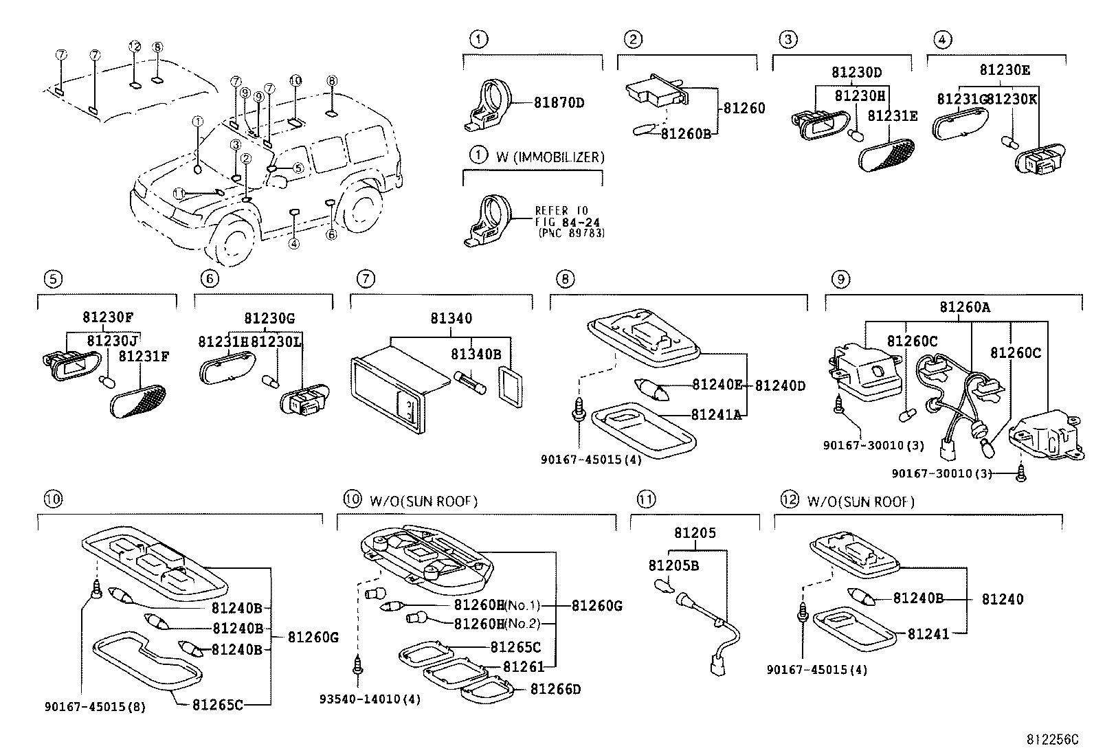  LAND CRUISER 100 105 |  INTERIOR LAMP