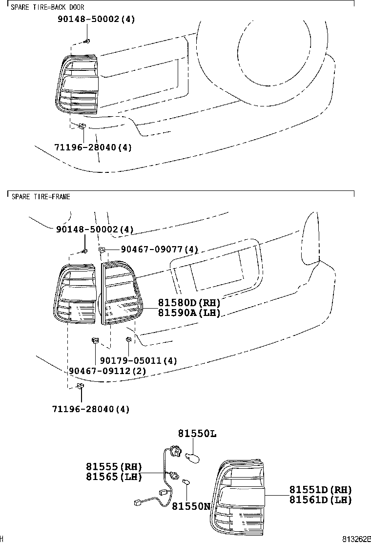  LAND CRUISER 100 105 |  REAR COMBINATION LAMP