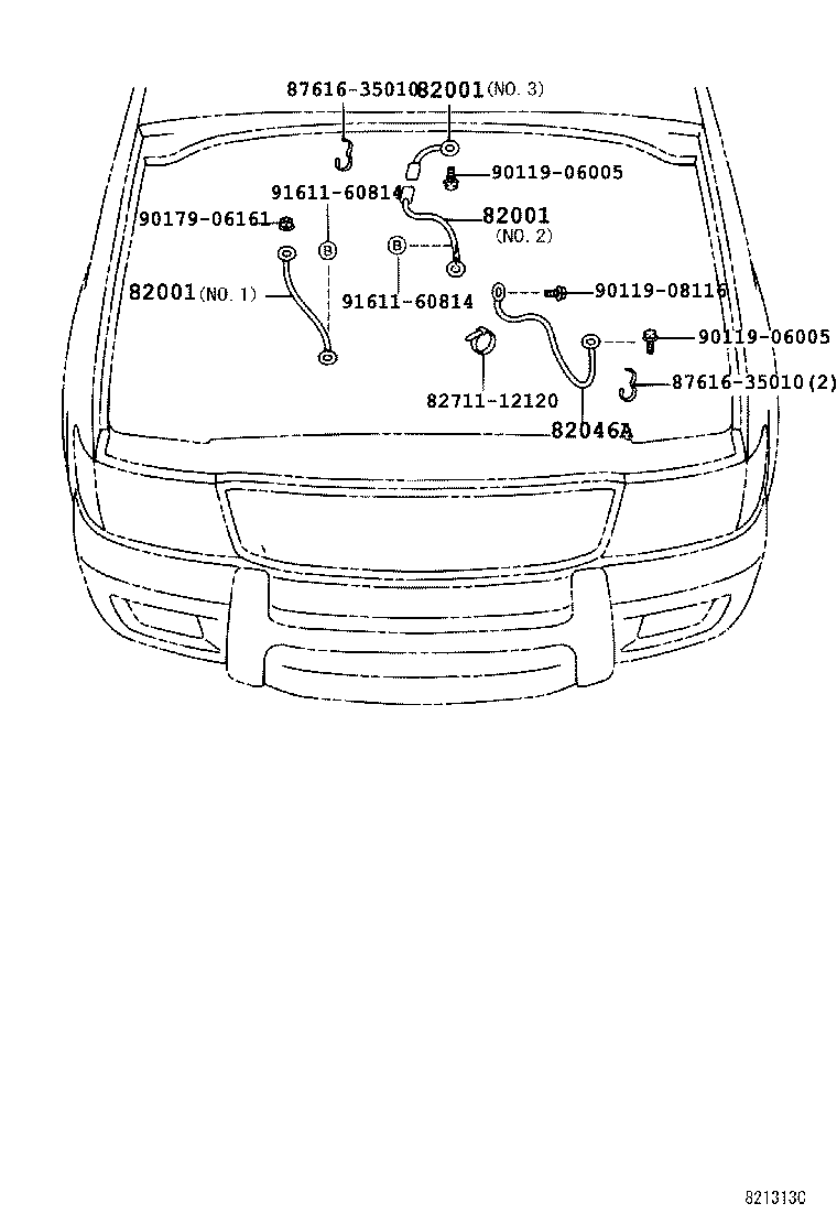  LAND CRUISER 100 105 |  WIRING CLAMP