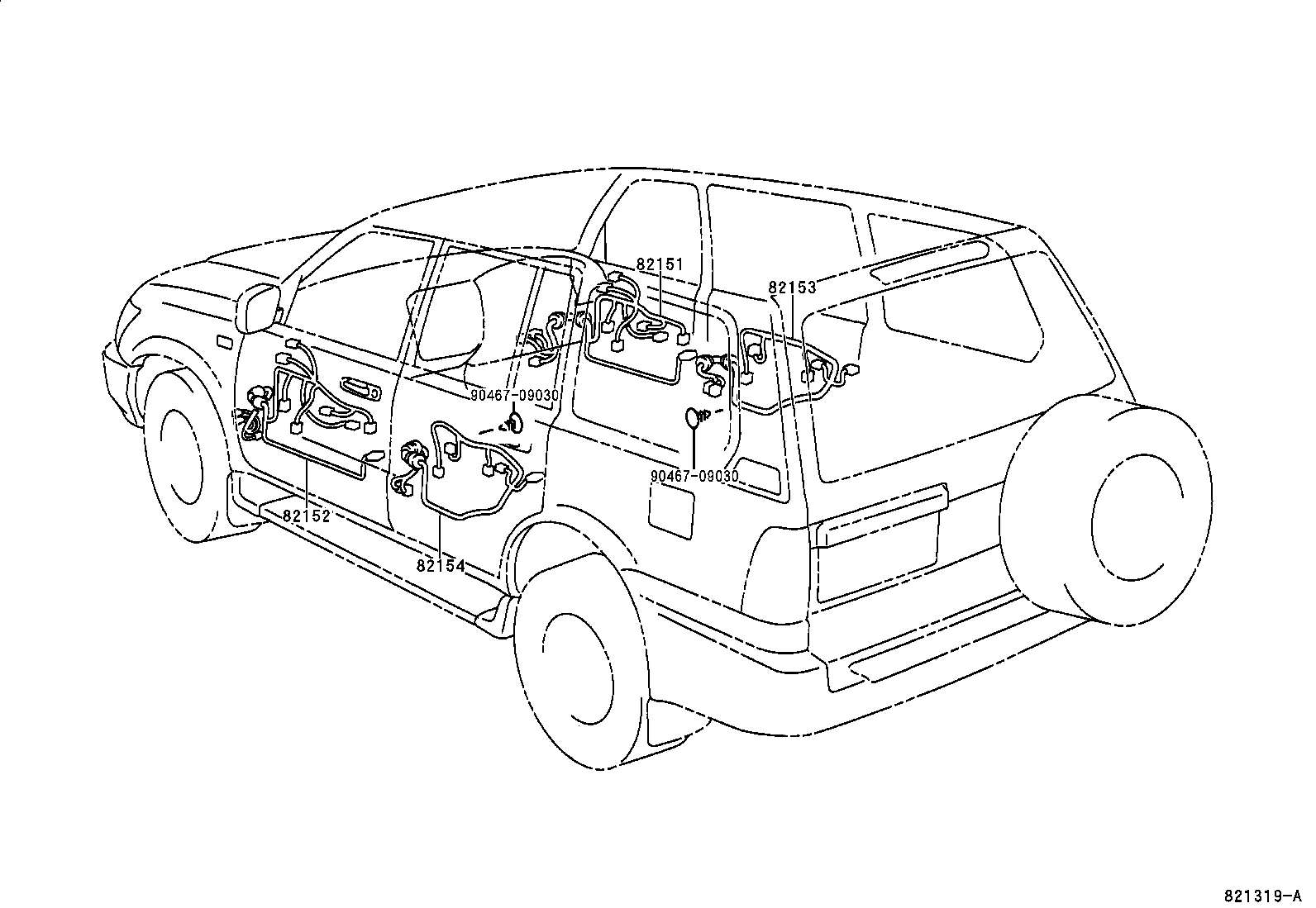  LAND CRUISER 100 105 |  WIRING CLAMP