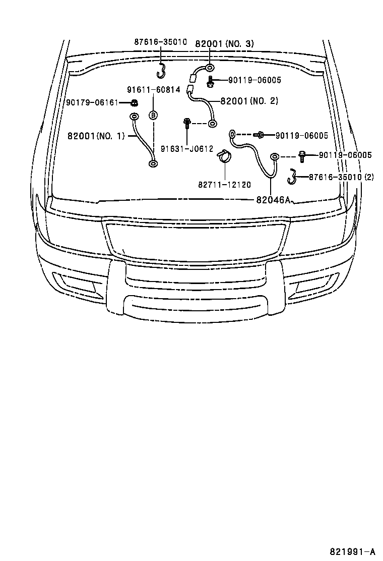  LAND CRUISER 100 105 |  WIRING CLAMP