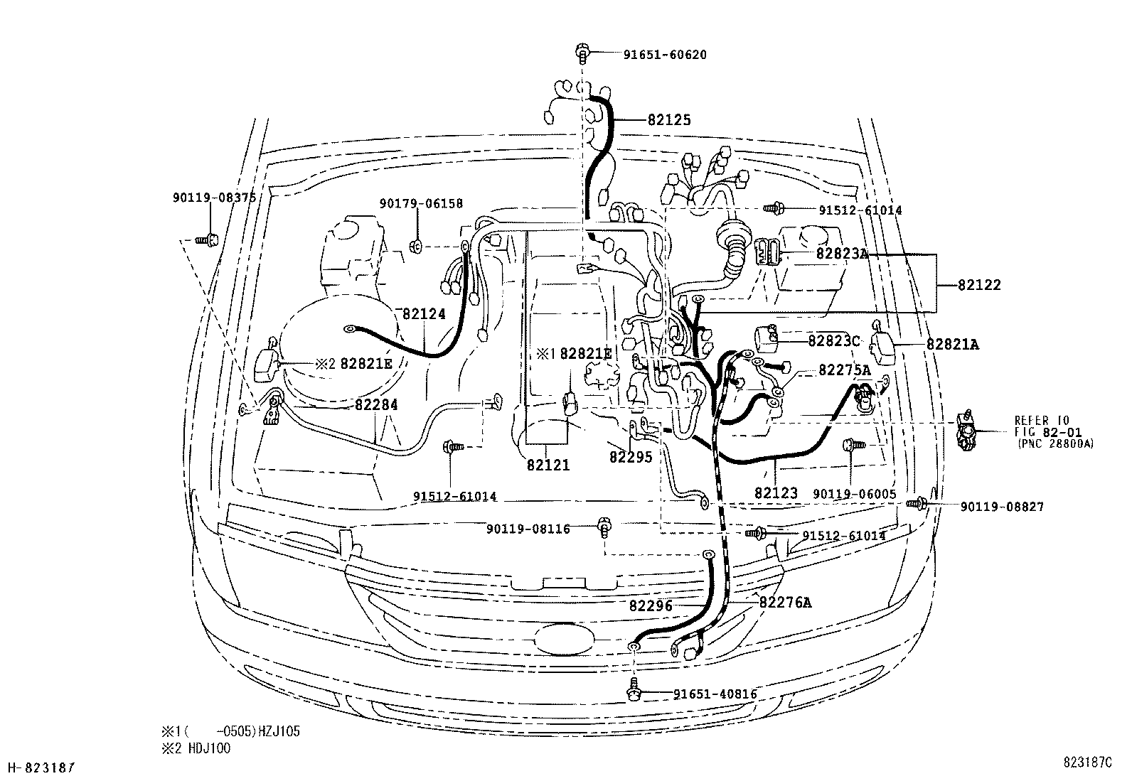  LAND CRUISER 100 105 |  WIRING CLAMP