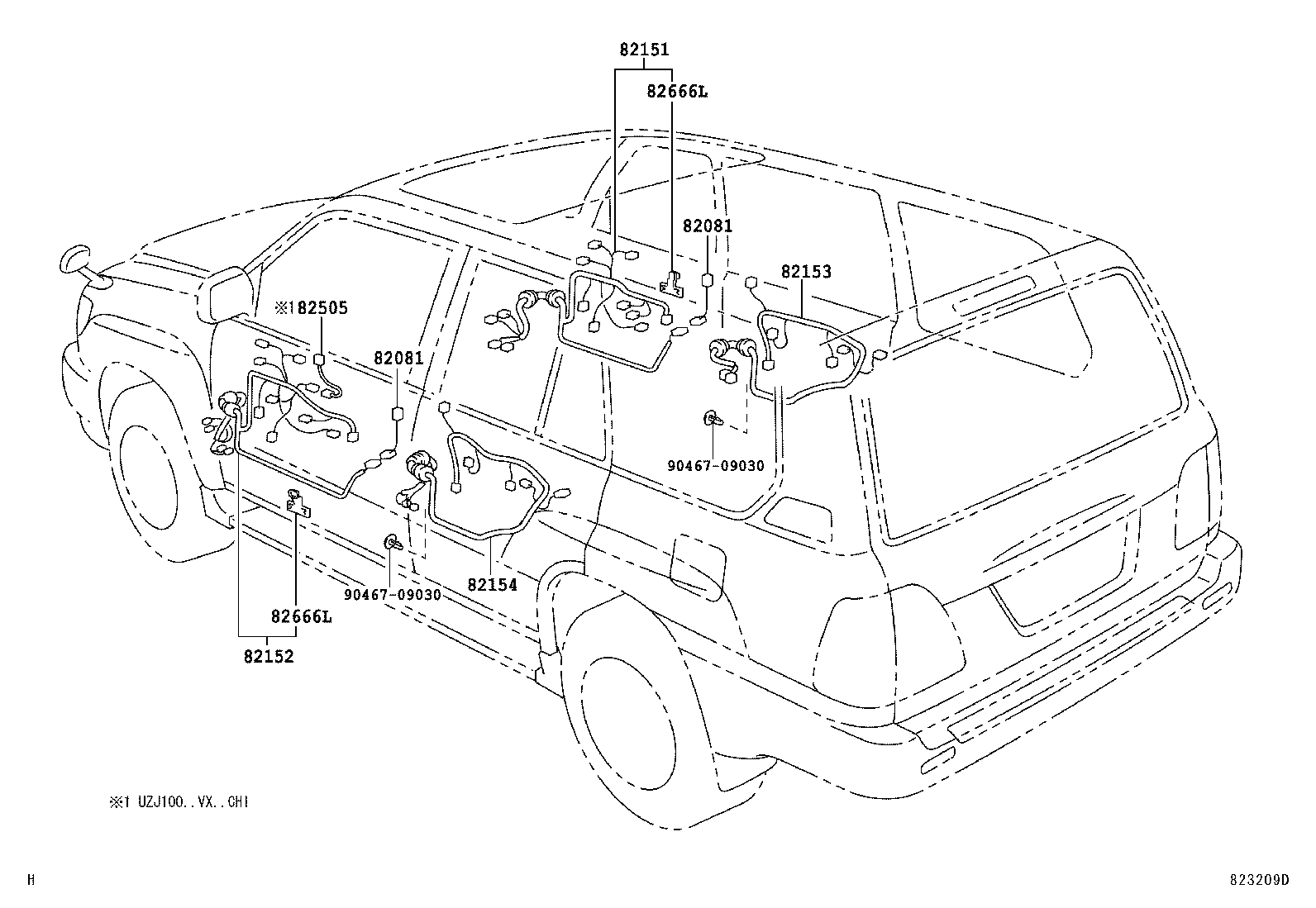  LAND CRUISER 100 105 |  WIRING CLAMP