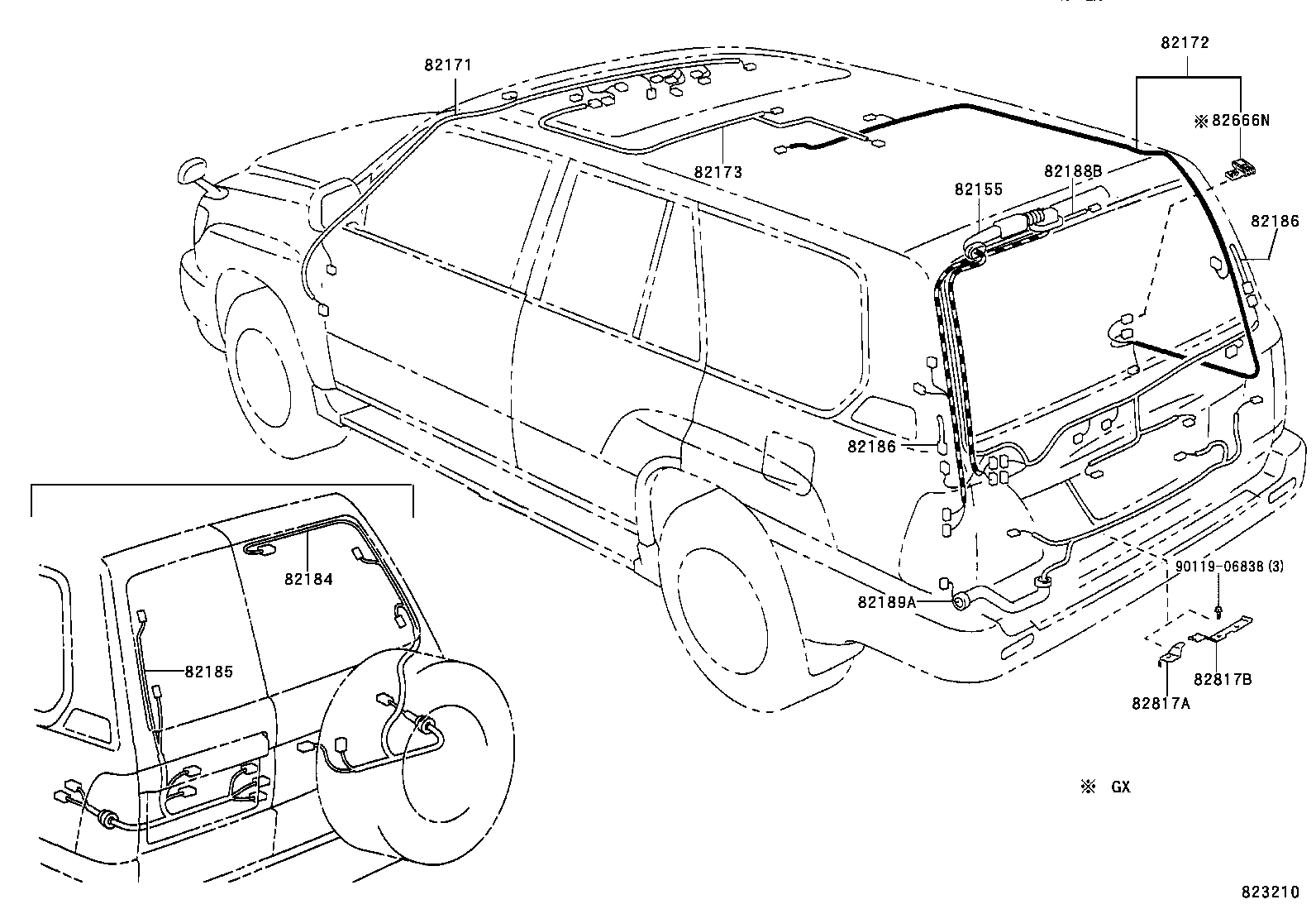  LAND CRUISER 100 105 |  WIRING CLAMP