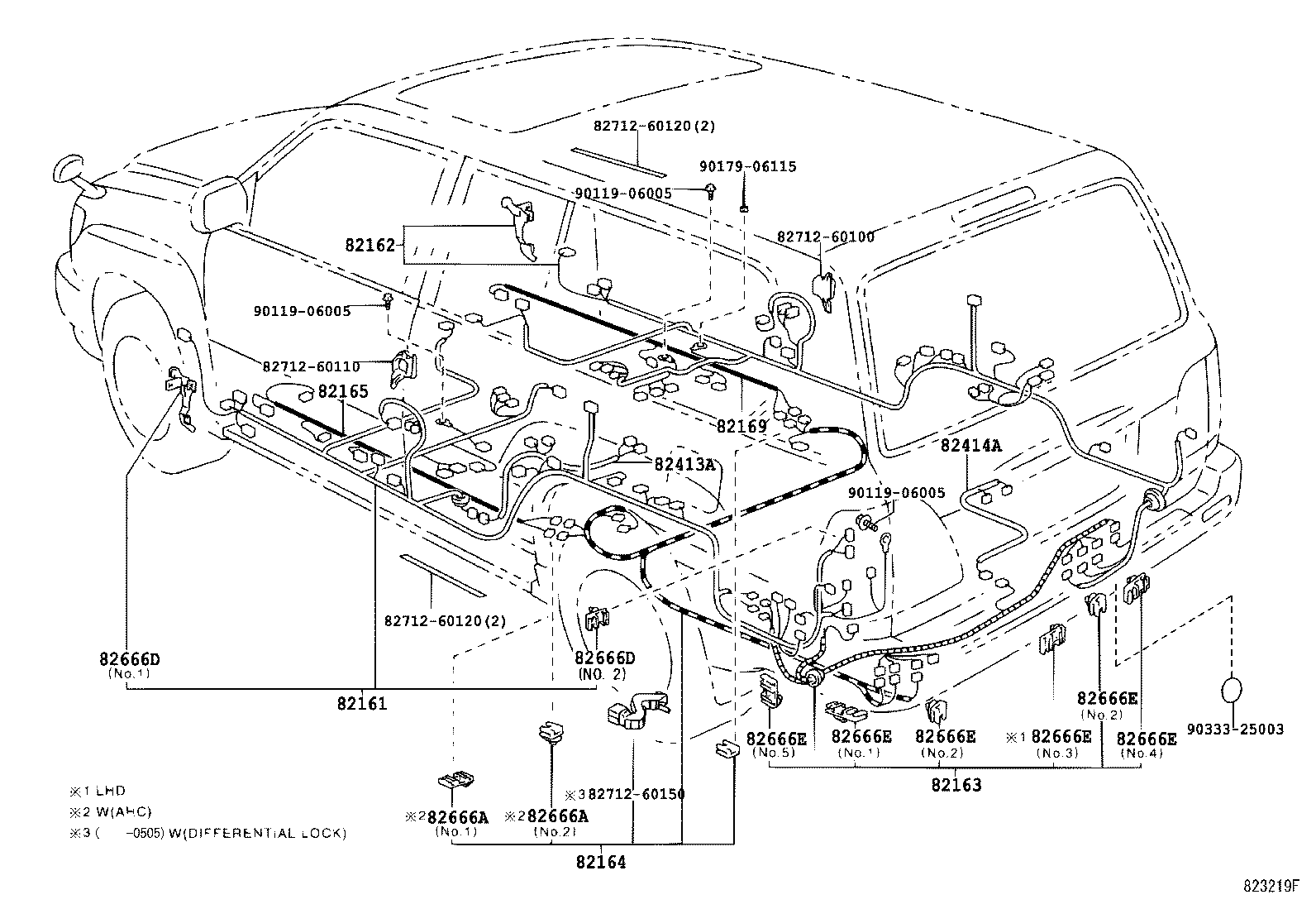  LAND CRUISER 100 105 |  WIRING CLAMP