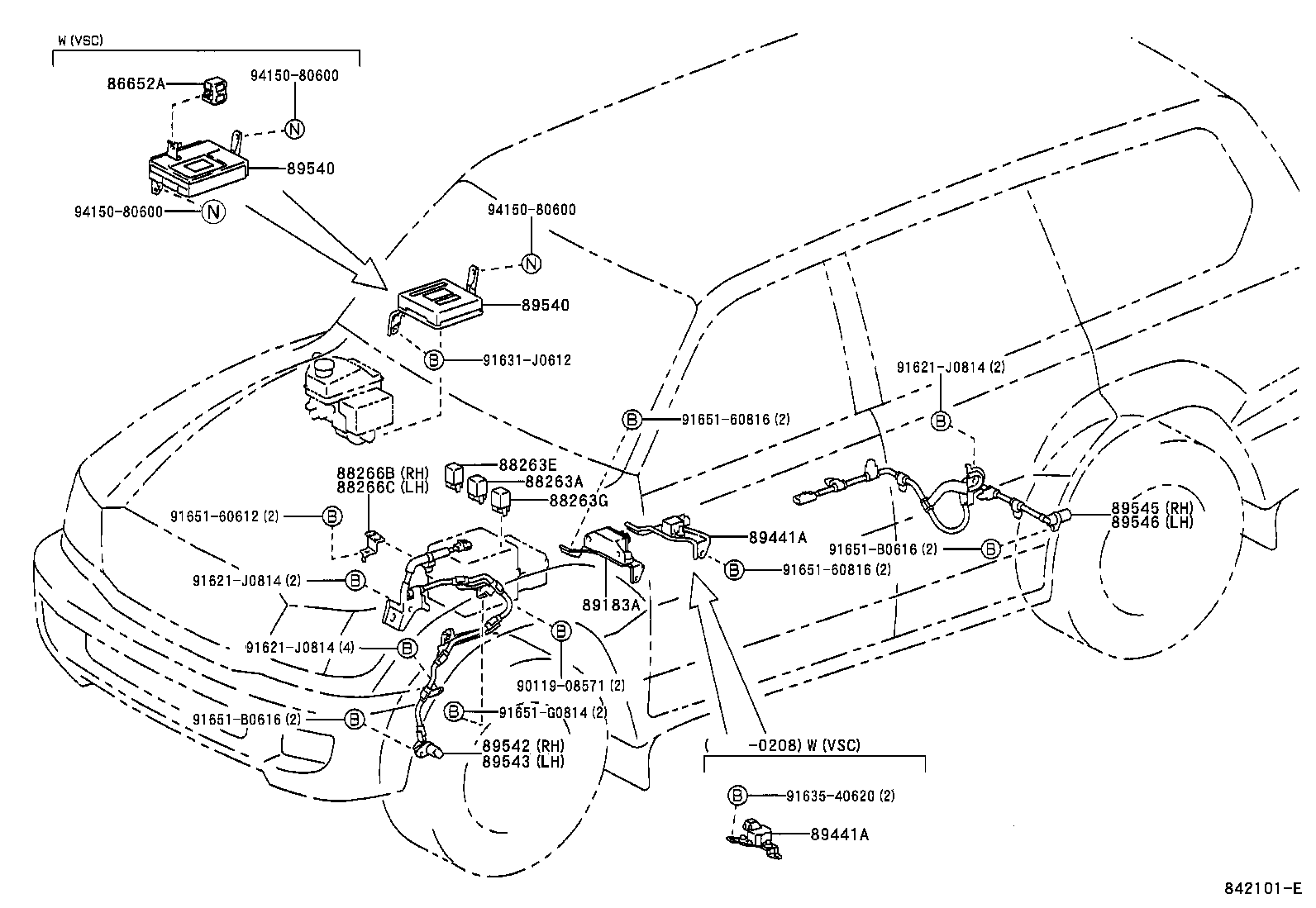  LAND CRUISER 100 105 |  ABS VSC