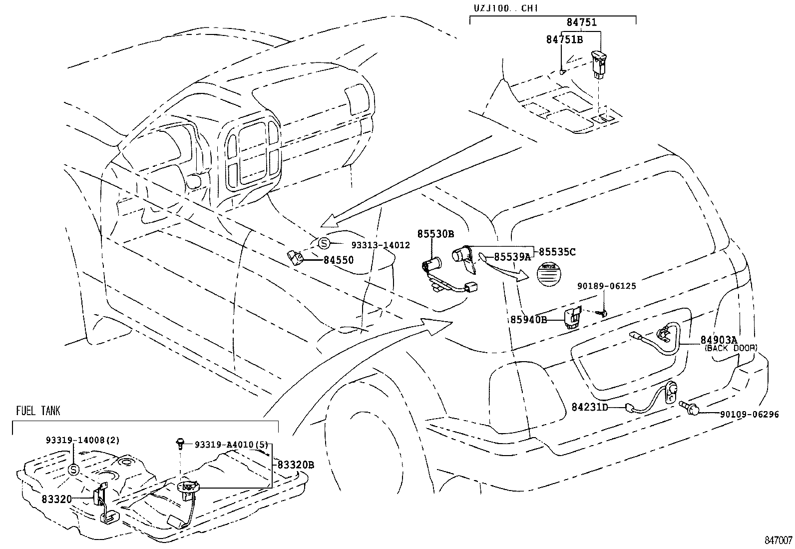  LAND CRUISER 100 105 |  SWITCH RELAY COMPUTER