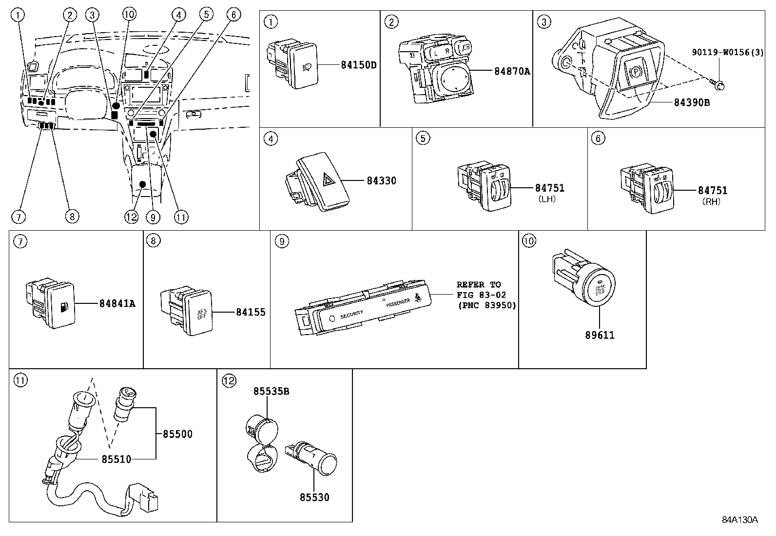  AVENSIS |  SWITCH RELAY COMPUTER
