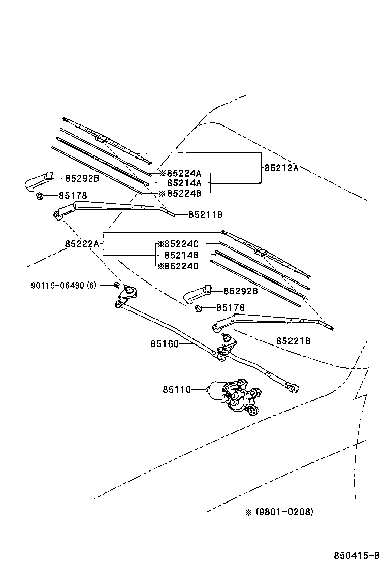  LAND CRUISER 100 105 |  WINDSHIELD WIPER