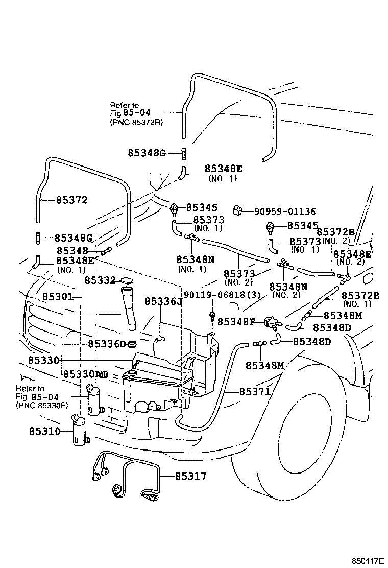  LAND CRUISER 100 105 |  WINDSHIELD WASHER