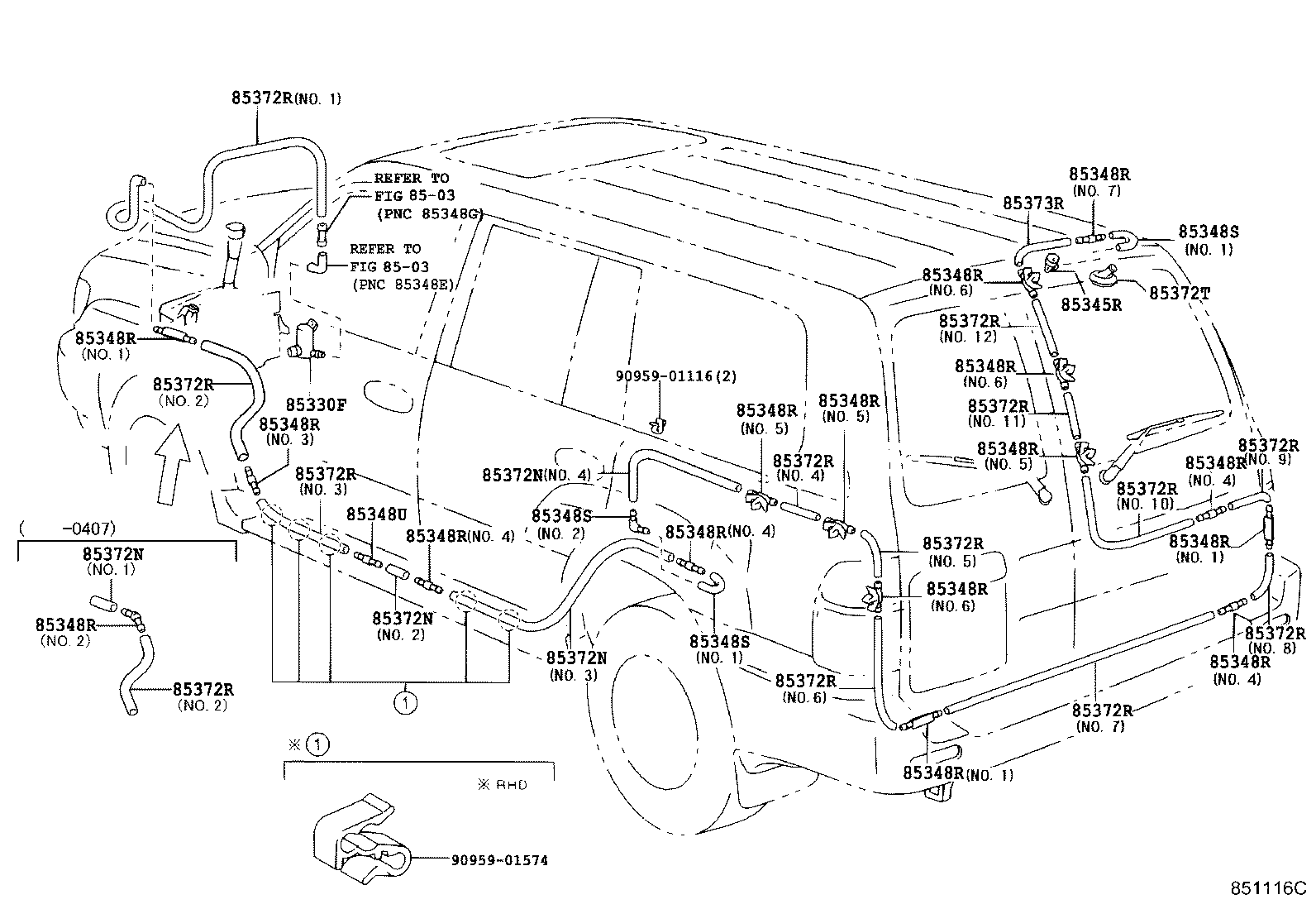  LAND CRUISER 100 105 |  REAR WASHER