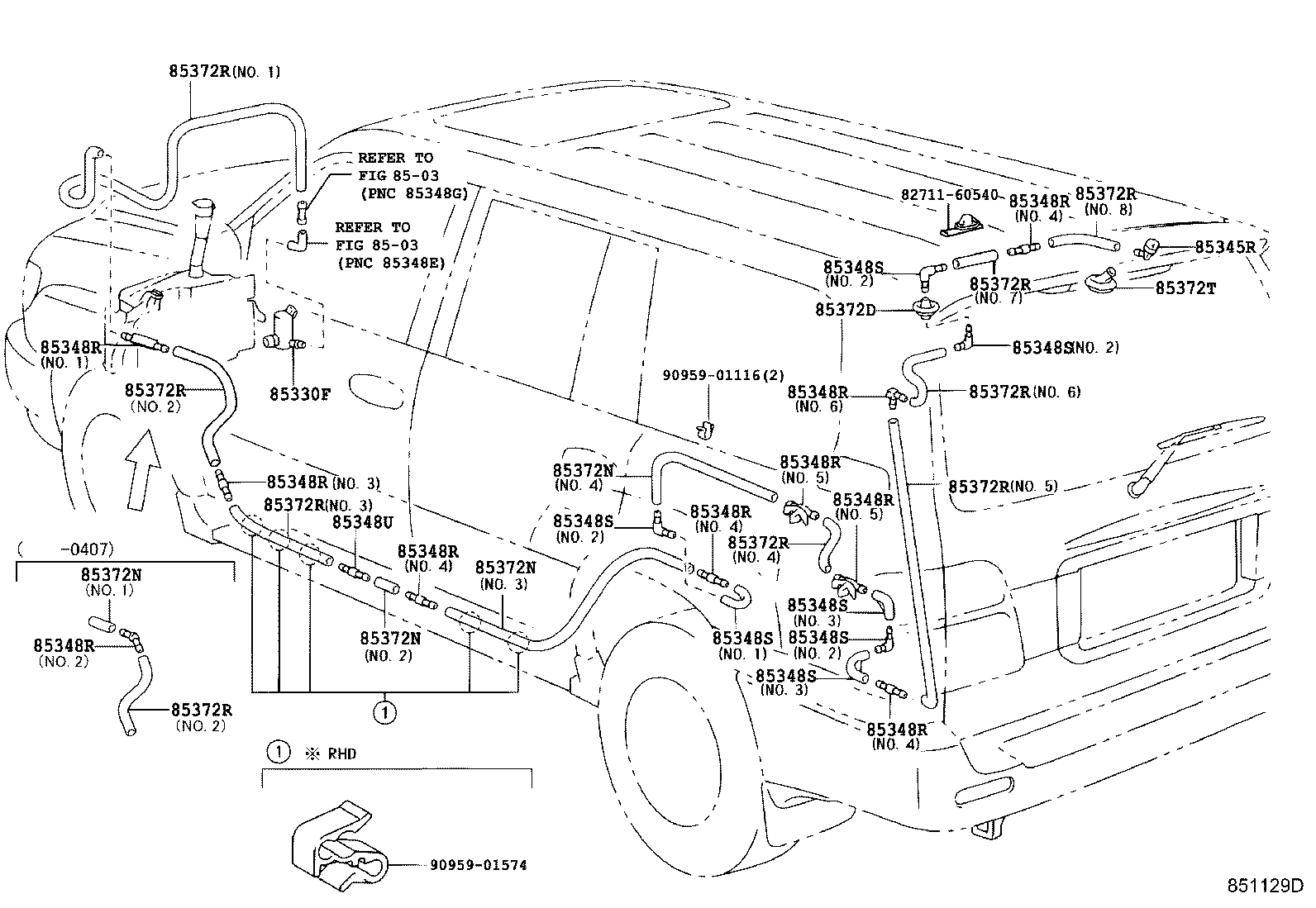 LAND CRUISER 100 105 |  REAR WASHER