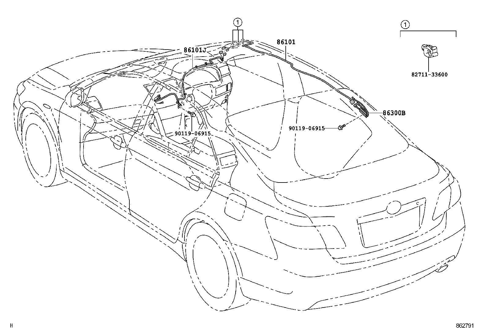  CAMRY AURION HV ARL |  ANTENNA