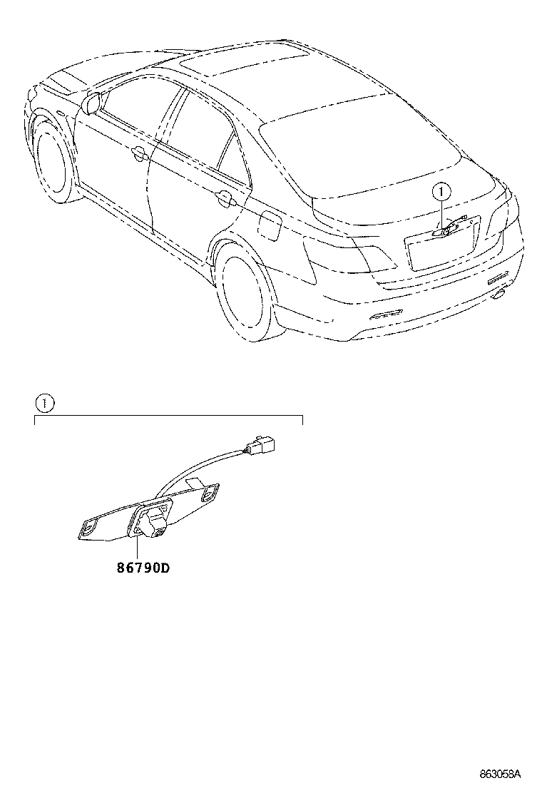  CAMRY AURION HV ARL |  REAR MONITOR DISPLAY CAMERA