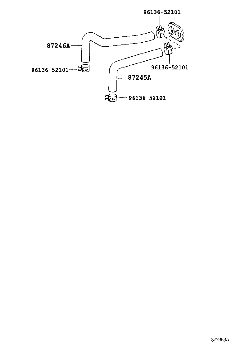  LAND CRUISER 100 105 |  HEATING AIR CONDITIONING WATER PIPING