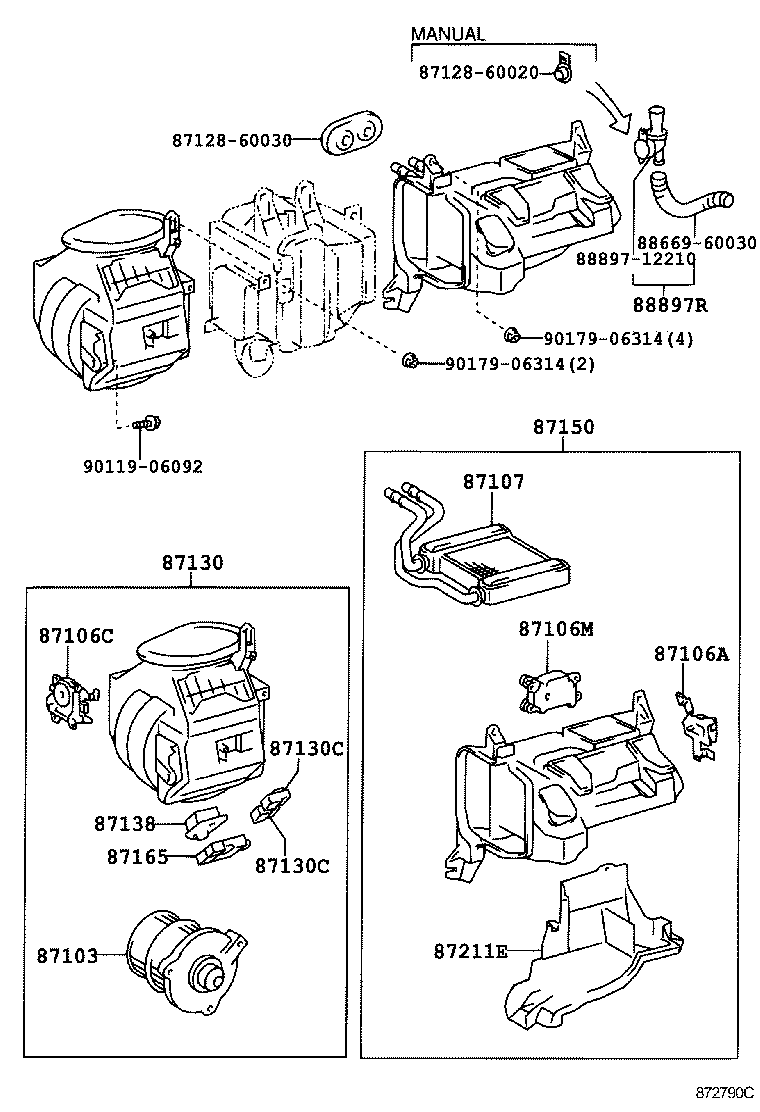  LAND CRUISER 100 105 |  HEATING AIR CONDITIONING HEATER UNIT BLOWER