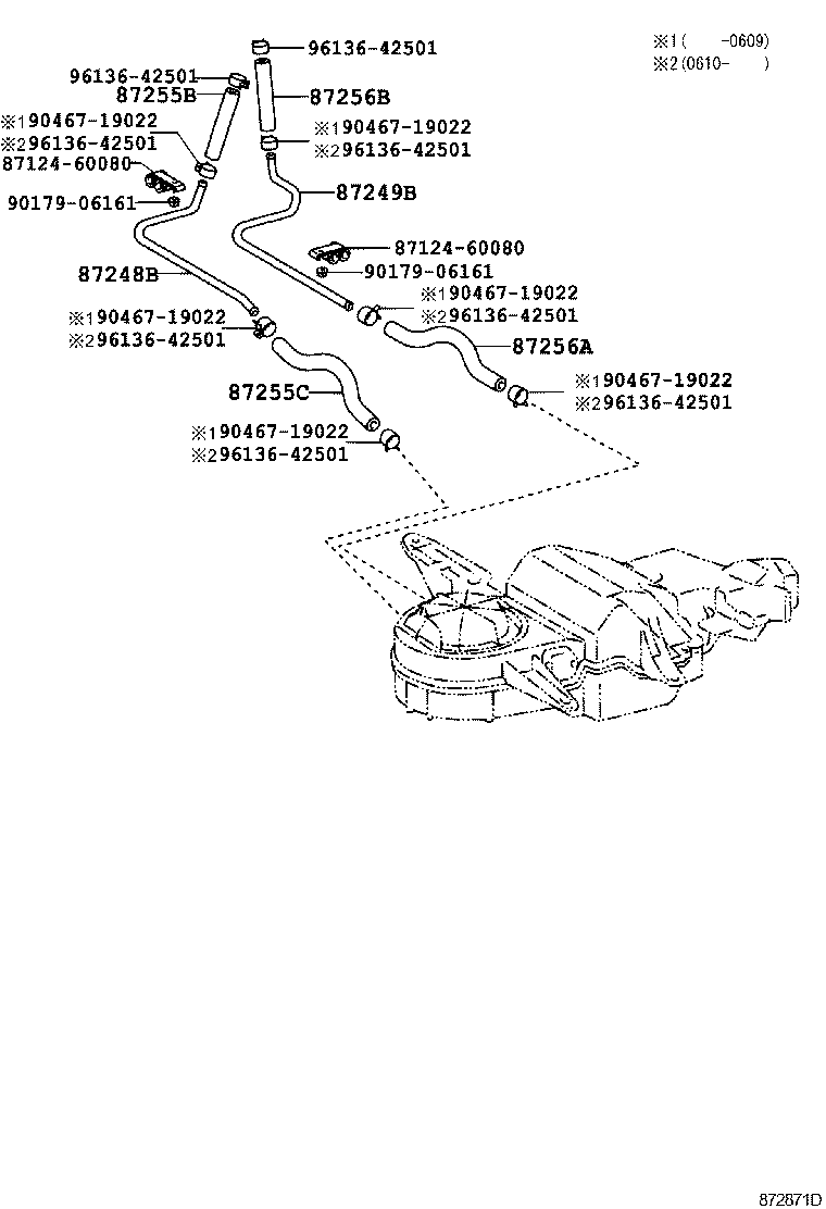  LAND CRUISER 100 105 |  HEATING AIR CONDITIONING WATER PIPING