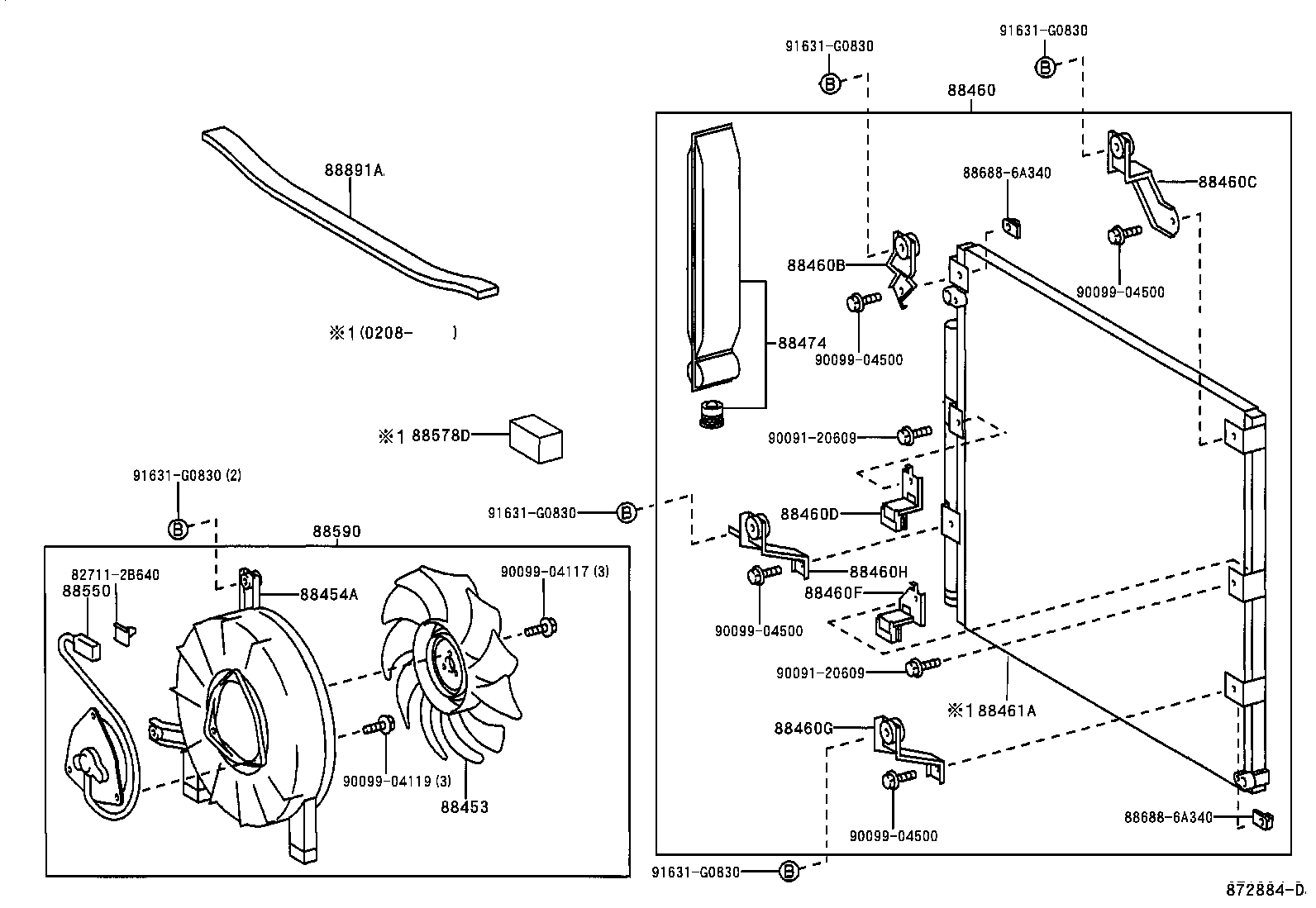  LAND CRUISER 100 105 |  HEATING AIR CONDITIONING COOLER PIPING