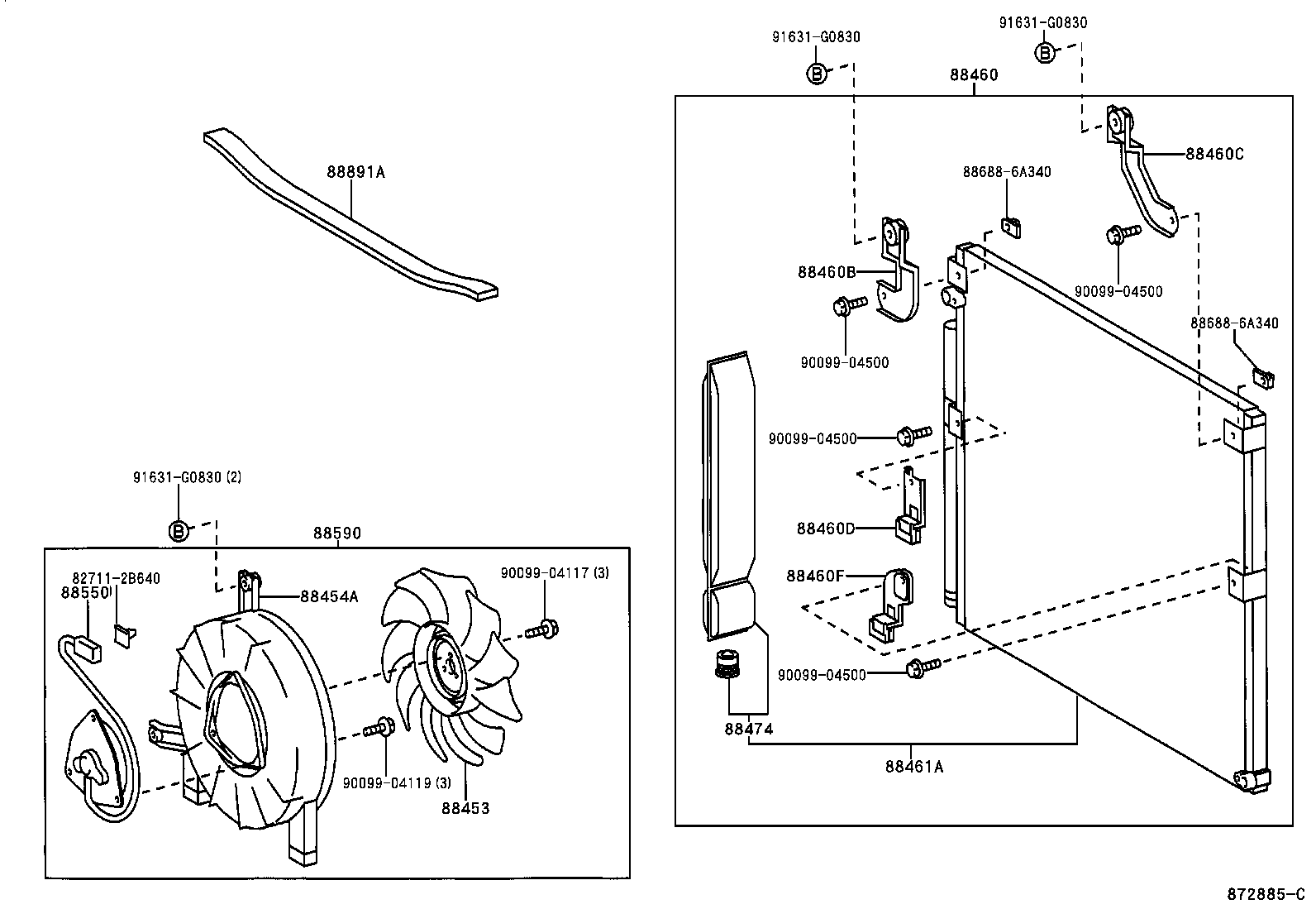  LAND CRUISER 100 105 |  HEATING AIR CONDITIONING COOLER PIPING