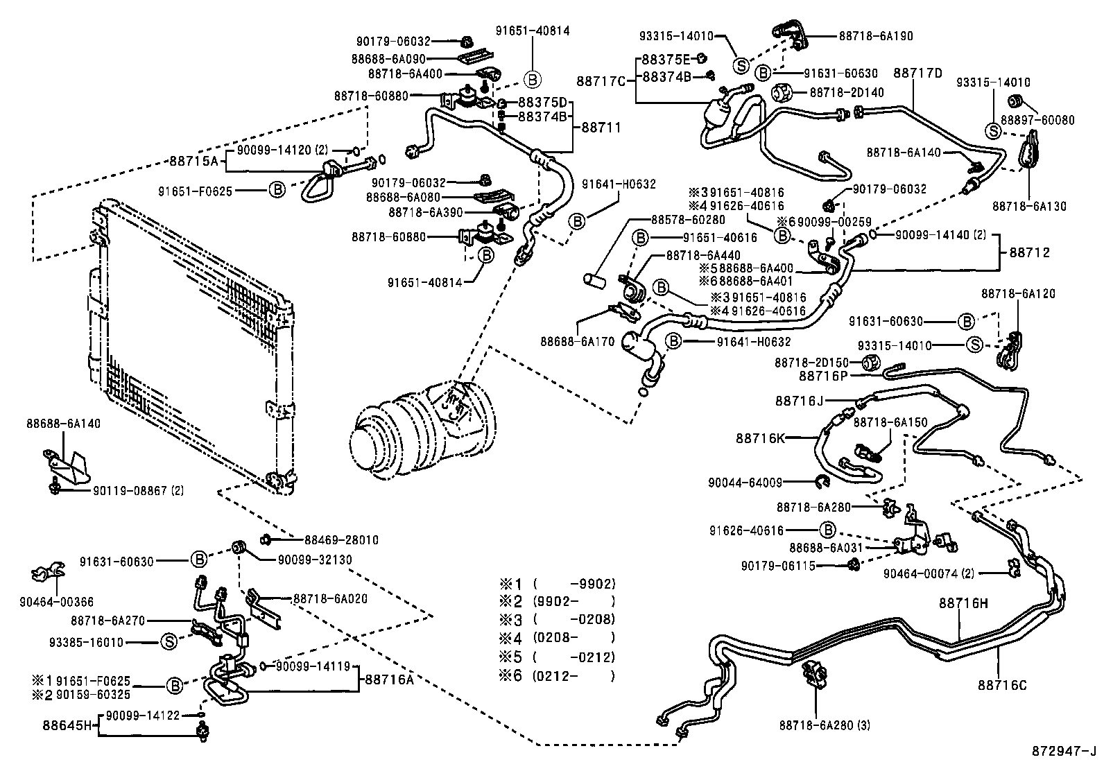  LAND CRUISER 100 105 |  HEATING AIR CONDITIONING COOLER PIPING