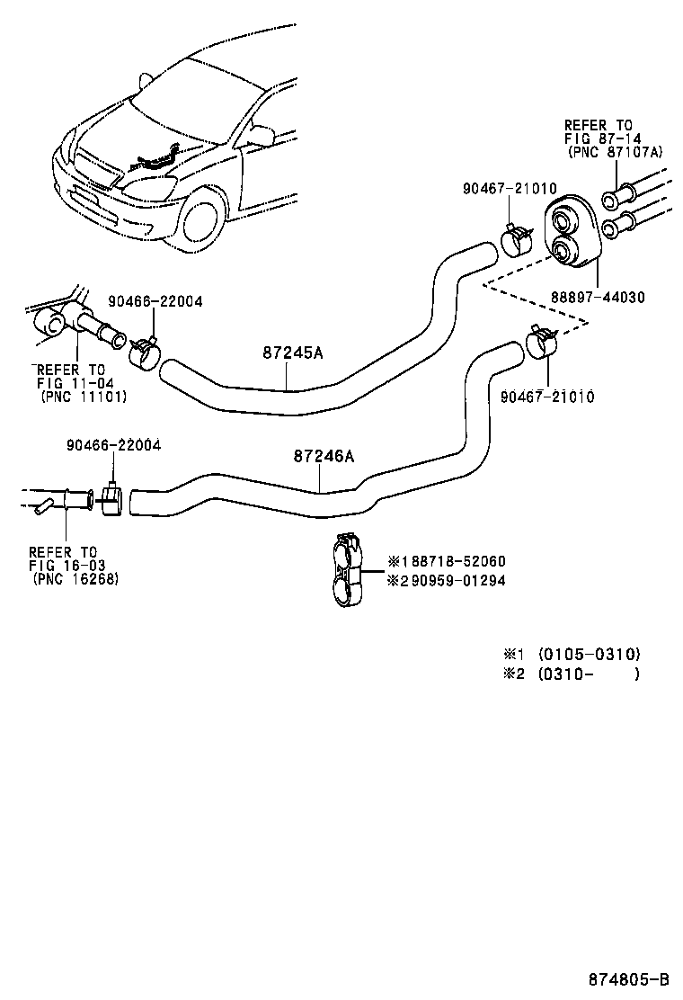  PICNIC AVENSIS VERSO |  HEATING AIR CONDITIONING WATER PIPING