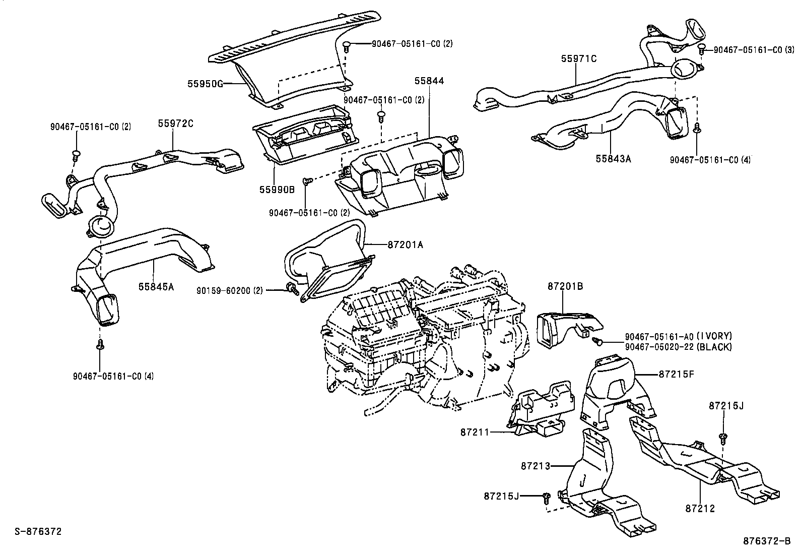  PRIUS |  HEATING AIR CONDITIONING CONTROL AIR DUCT